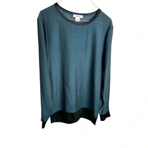 Helmut Lang Sheer Long Sleeve Blouse Quiet Luxury Minimalist Evening Clean Girl